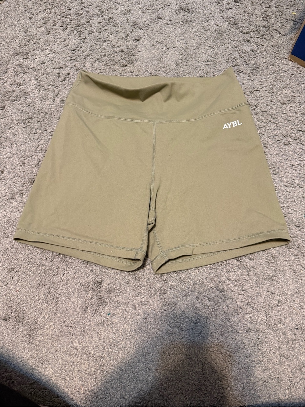 AYBL Olive Green High-Waist Bike Shorts